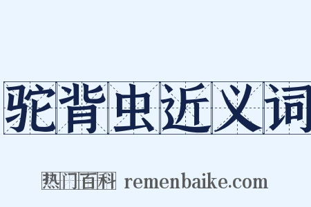 驼背虫近义词是什么意思的图片